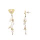ORECCHINI CUORE CON PENDENTI DI PERLINE - NK2112480F75 ORECCHINI CUORE CON PENDENTI DI PERLINE - NK2112480F75