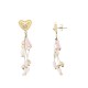 ORECCHINI CUORE CON PENDENTI DI PERLINE - NK2112480F75 ORECCHINI CUORE CON PENDENTI DI PERLINE - NK2112480F75