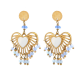 ORECCHINI PENDENTI CUORE CON CRISTALLI - NK211248F89