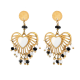 ORECCHINI PENDENTI CUORE CON CRISTALLI - NK211248F89