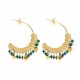 ORECCHINI A CERCHIO CON CUORE PENDENTE - NK22108D199