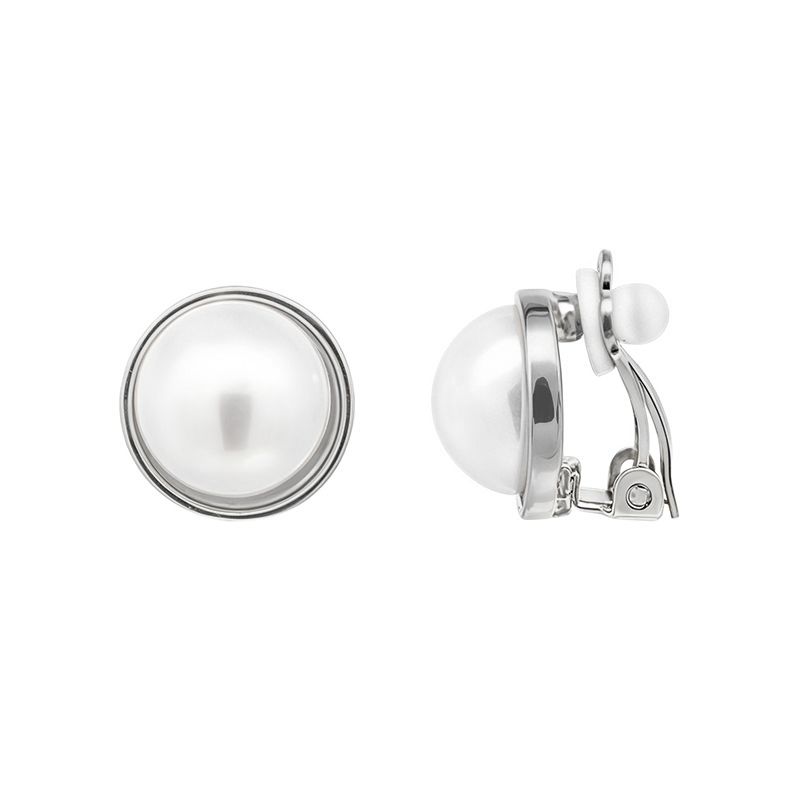 ORECCHINI A CLIP CON PERLA TONDA - QJ2248D590/D727