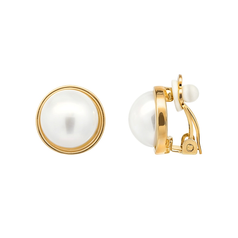 ORECCHINI A CLIP CON PERLA TONDA - QJ2248D590/D727