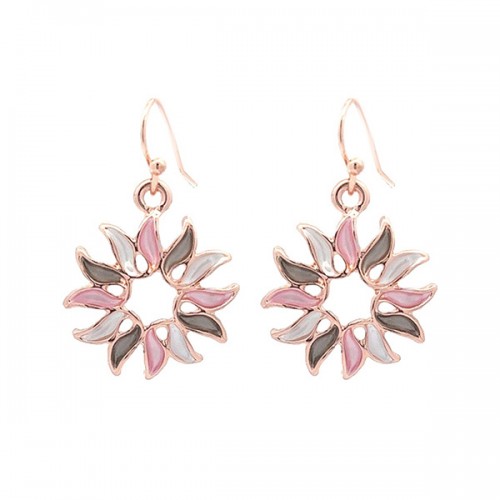 ENAMEL FLOWER DANGLE EARRINGS - SW223432B85