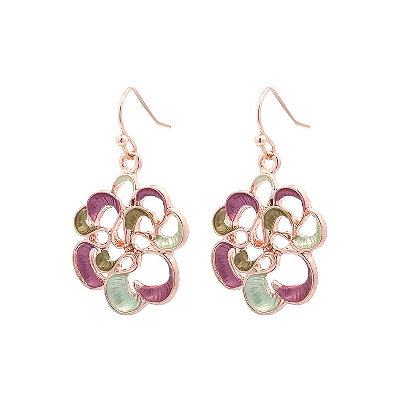 ORECCHINI PENDENTI FIORE SMALTATO - SW223432B89