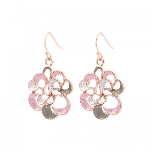ORECCHINI PENDENTI FIORE SMALTATO - SW223432B89