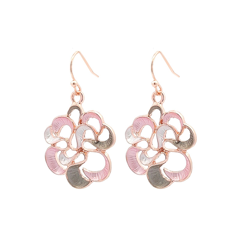 ORECCHINI PENDENTI FIORE SMALTATO - SW223432B89