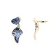 ORECCHINI PETALI SMALTATI CON STRASS - SW2424B739