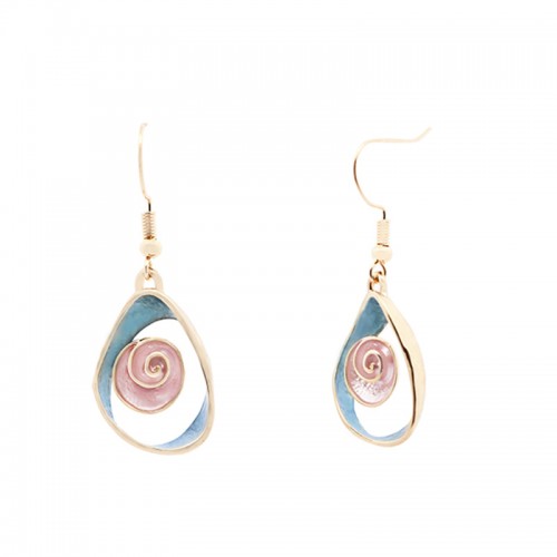 ORECCHINI PENDENTI FIORI SMALTATI - SW2432A152