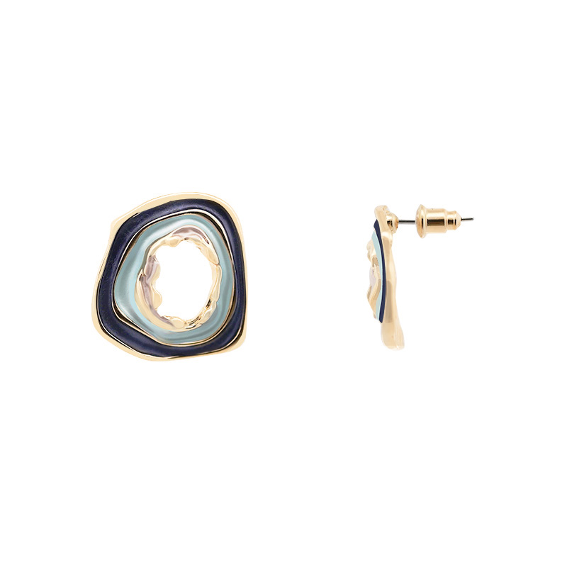 ORECCHINI CERCHIO ORGANICO SMALTATO - SW2524C548