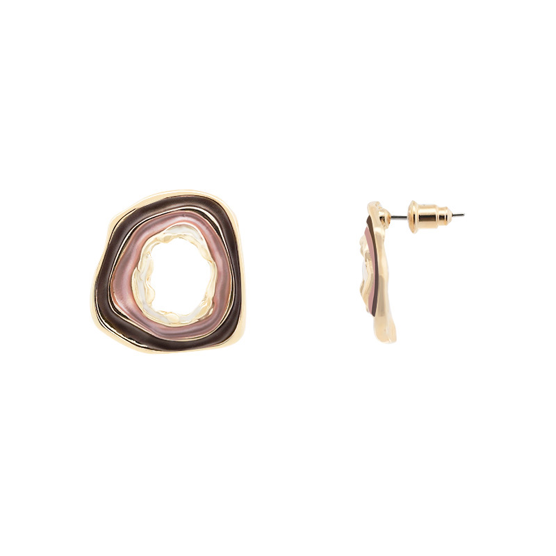 ORECCHINI CERCHIO ORGANICO SMALTATO - SW2524C548