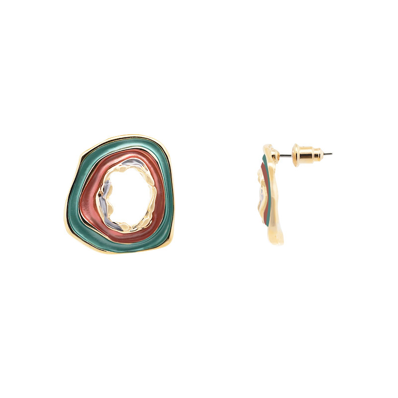 ORECCHINI CERCHIO ORGANICO SMALTATO - SW2524C548