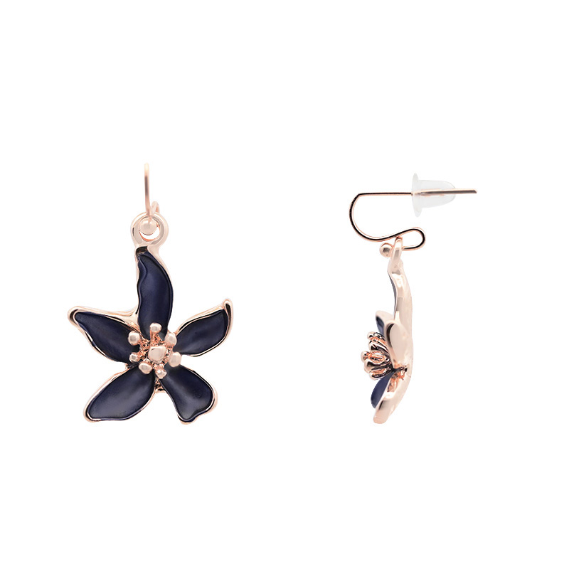 ORECCHINI PENDENTI FIORE SMALTATO - SW2528C535