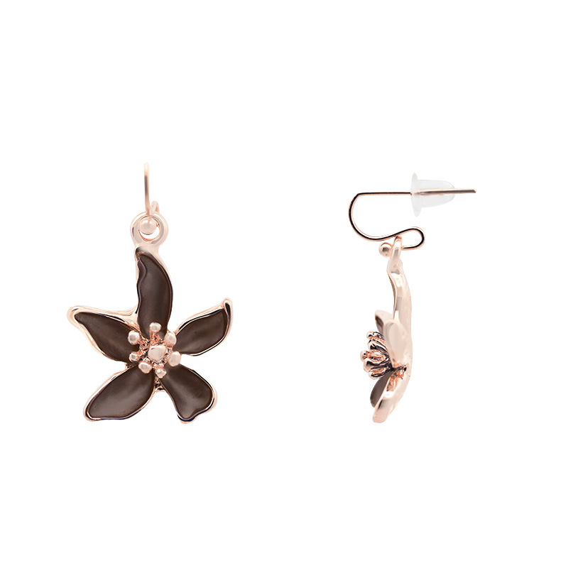 ORECCHINI PENDENTI FIORE SMALTATO - SW2528C535