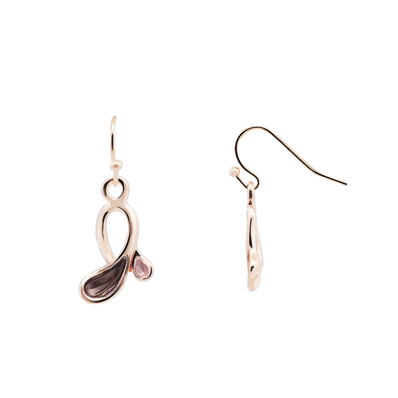 ORECCHINI PENDENTI CON GOCCE INTRECCIATE SMALTATE - SW2528C538