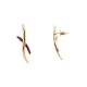 ORECCHINI CON LINEE INCROCIATE SMALTATE - SW2528C543