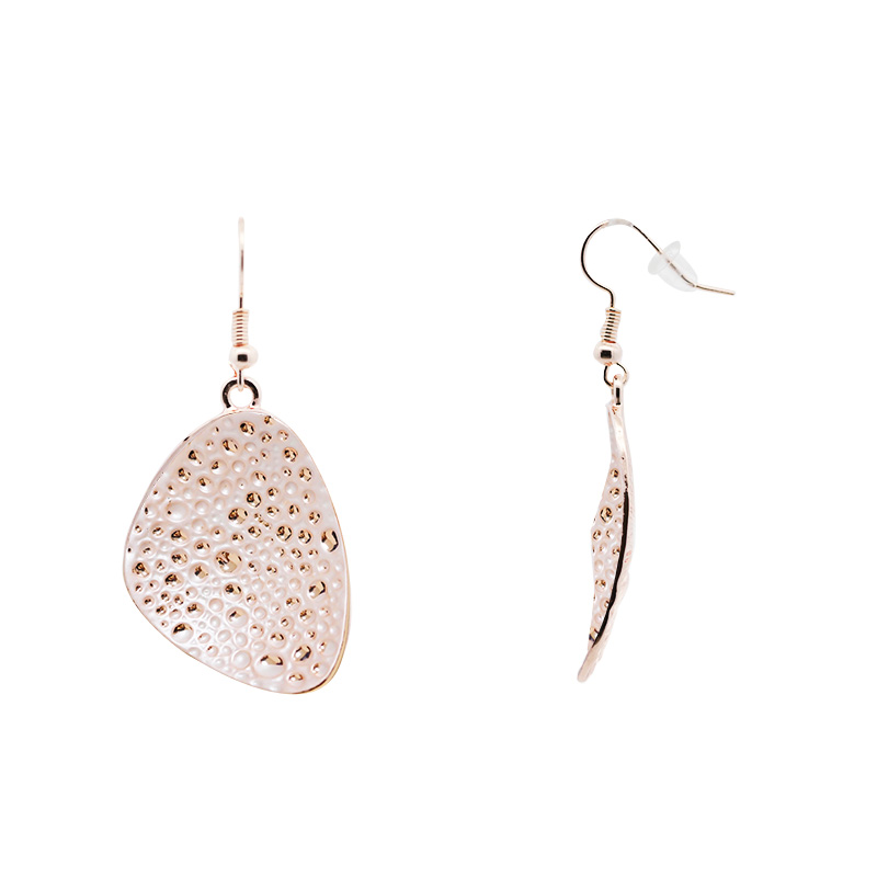 ORECCHINI PENDENTI GOCCIA SMALTATA EFFETTO MARTELLATO - SW2528C544