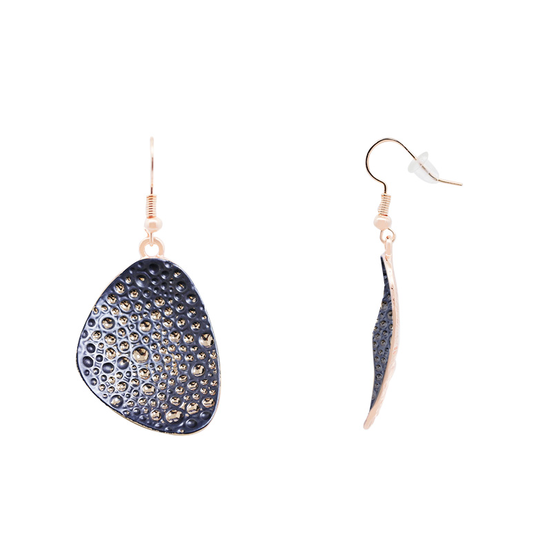 ORECCHINI PENDENTI GOCCIA SMALTATA EFFETTO MARTELLATO - SW2528C544