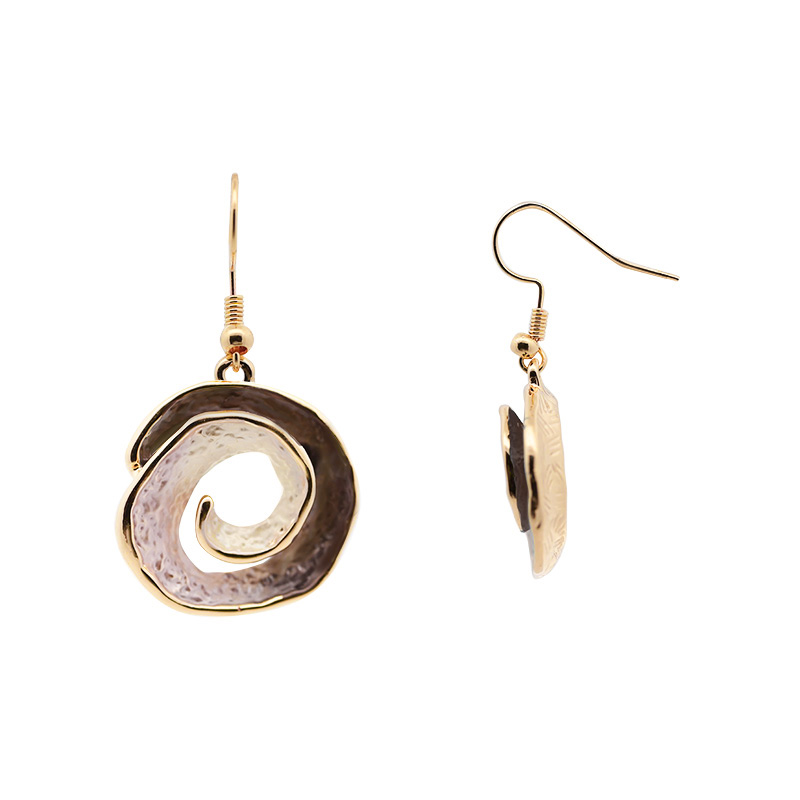 ORECCHINI PENDENTI SPIRALE SMALTATA - SW2528C549