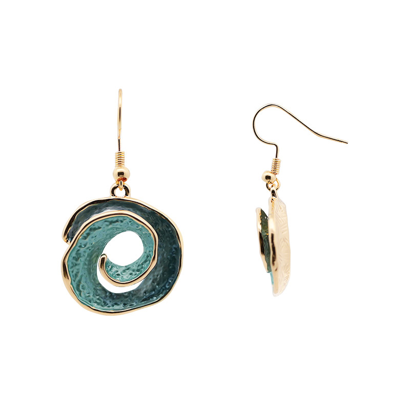 ORECCHINI PENDENTI SPIRALE SMALTATA - SW2528C549