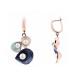 ORECCHINI PENDENTI TRE PETALI SMALTATI CON PERLE - SW2552C490