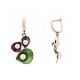 ORECCHINI PENDENTI TRE PETALI SMALTATI CON PERLE - SW2552C490