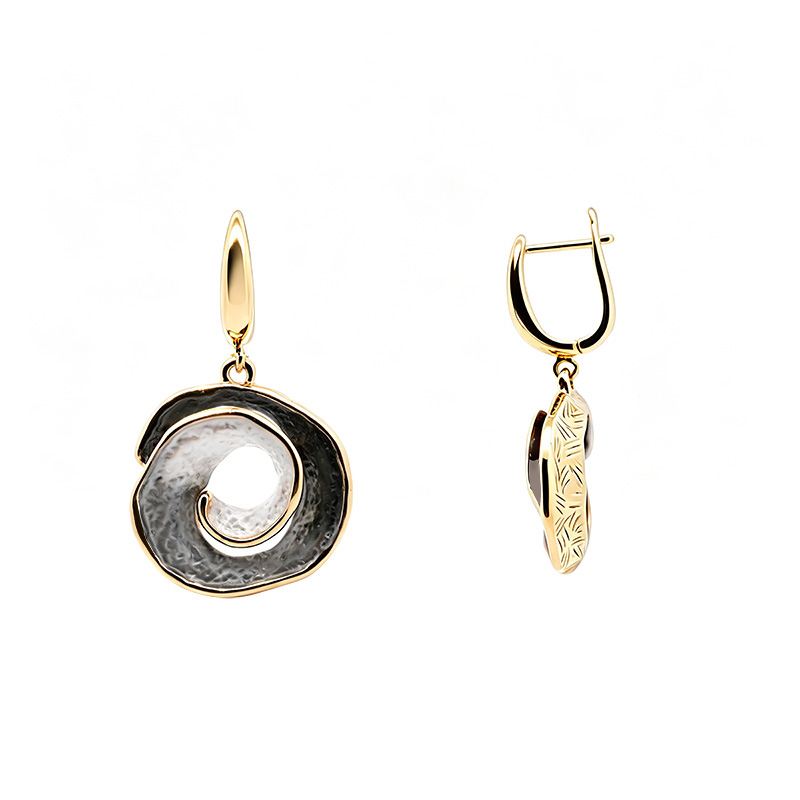 ORECCHINI PENDENTI SPIRALE SMALTATA - SW2552C493