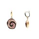 ORECCHINI PENDENTI ROSA A SPIRALE SMALTATA - SW2552C494