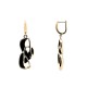 ORECCHINI PENDENTI ASTRATTI CON INTRECCI SMALTATI - SW2552C495