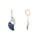 ORECCHINI PENDENTI FOGLIE DI GINKGO SMALTATE - SW2552C496