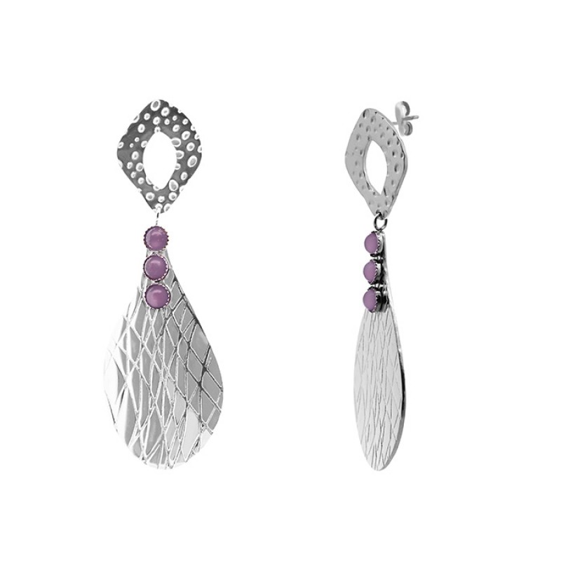 ORECCHINI PENDENTI CON PIETRA - WF2480A61 ARG ORECCHINI PENDENTI CON PIETRA - WF2480A61 ARG