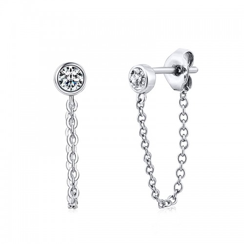 ORECCHINI PUNTO LUCE CON CATENA - XP2332E381