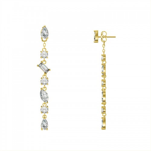 ORECCHINI PENDENTI CON ZIRCONI - YC241104B972