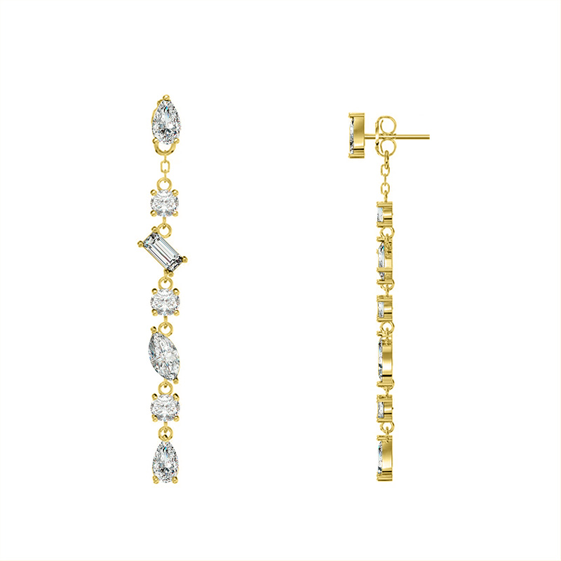 ORECCHINI PENDENTI CON ZIRCONI - YC241104B972