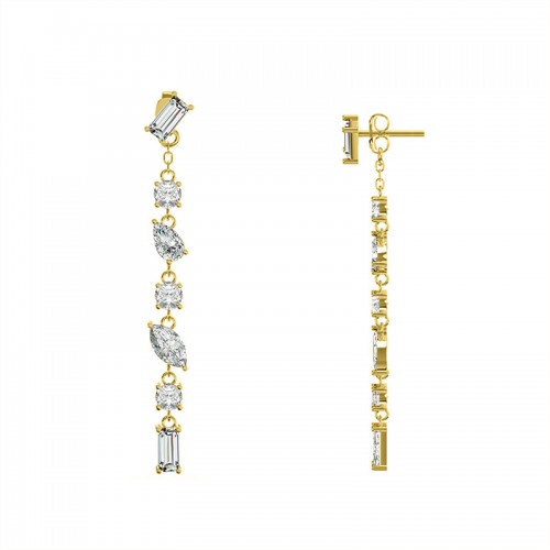 ORECCHINI PENDENTI CON ZIRCONI - YC241104B973