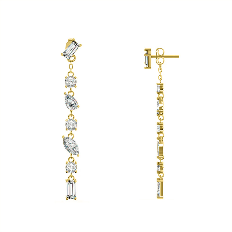 ORECCHINI PENDENTI CON ZIRCONI - YC241104B973