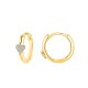 ORECCHINI A CERCHIO CON CUORE IN STRASS - YC2440B647 ORECCHINI A CERCHIO CON CUORE IN STRASS - YC2440B647