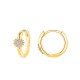 ORECCHINI A CERCHIO CON SOLE IN STRASS - YC2440B648
