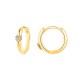 ORECCHINI A CERCHIO CON QUADRIFOGLIO IN STRASS - YC2440B650