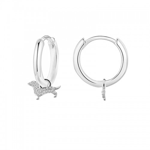 RHINESTONE DOG DANGLE HOOP EARRINGS - YC2452B667