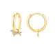 ORECCHINI A CERCHIO CON PENDENTE CANE IN STRASS - YC2452B667