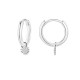 ORECCHINI A CERCHIO CON PENDENTE SOLE IN STRASS - YC2452B671