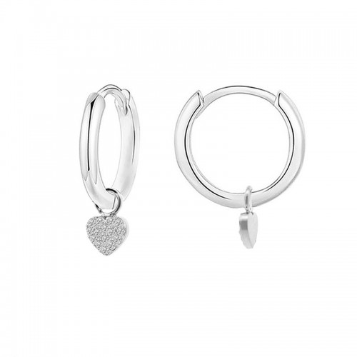 ORECCHINI A CERCHIO CON PENDENTE CUORE IN STRASS - YC2452B679