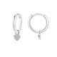 ORECCHINI A CERCHIO CON PENDENTE CUORE IN STRASS - YC2452B679 ORECCHINI A CERCHIO CON PENDENTE CUORE IN STRASS - YC2452B679