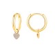 ORECCHINI A CERCHIO CON PENDENTE CUORE IN STRASS - YC2452B679 ORECCHINI A CERCHIO CON PENDENTE CUORE IN STRASS - YC2452B679