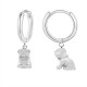 ORECCHINI A CERCHIO CON PENDENTE CANE - YC2452B946 ORECCHINI A CERCHIO CON PENDENTE CANE - YC2452B946