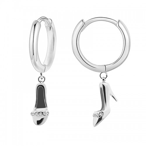 ORECCHINI A CERCHIO CON PENDENTE TACCHI ALTI - YC2452B949
