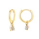 ORECCHINI A CERCHIO CON PERLA E ORSETTO STRASS - YC2464B682