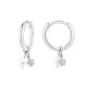 ORECCHINI A CERCHIO CON PERLA E FIORE STRASS - YC2464B684 ORECCHINI A CERCHIO CON PERLA E FIORE STRASS - YC2464B684