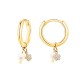 ORECCHINI A CERCHIO CON PERLA E FIORE STRASS - YC2464B684 ORECCHINI A CERCHIO CON PERLA E FIORE STRASS - YC2464B684